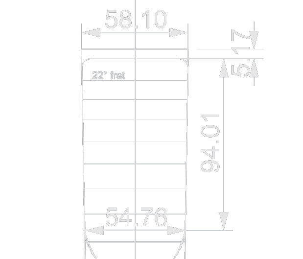 Stratocaster neck joint dimensions